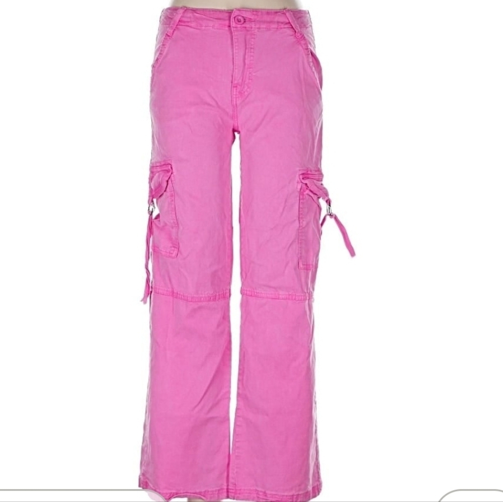 Lovegen Women’s Cargo Pink Pants Size 9/30 - Picture 1 of 7